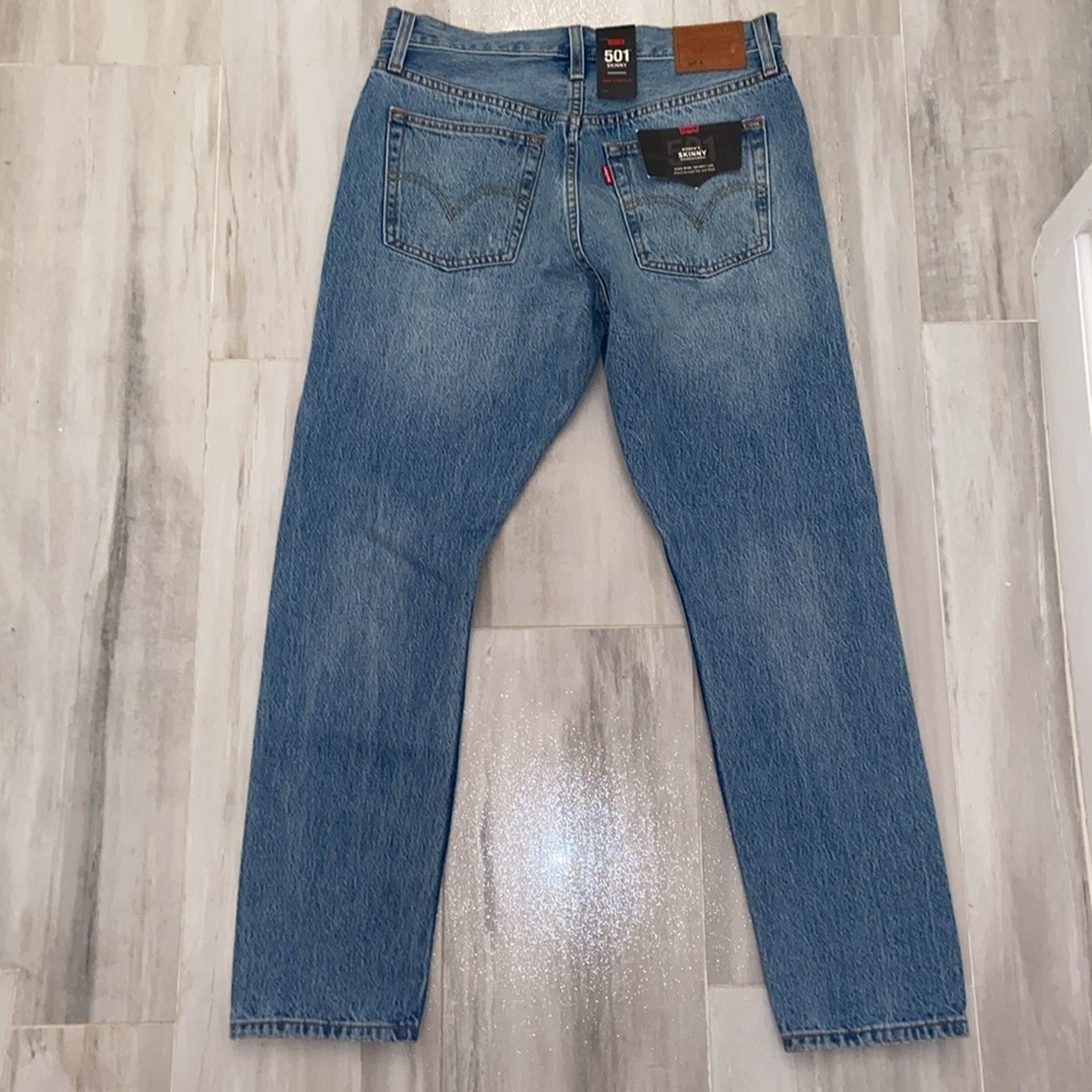Levi’s Premium 501s High Rise Skinny (2019), Capital E, 29x28, NWT, $98 MSRP - Picture 13 of 15